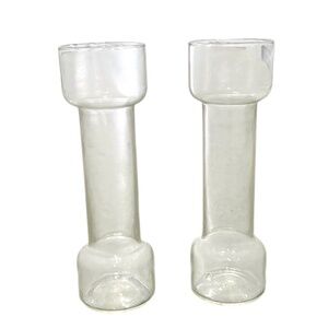 Vintage Un-Candle Set (2) By Corning Featuring Pyrex Glasses‎